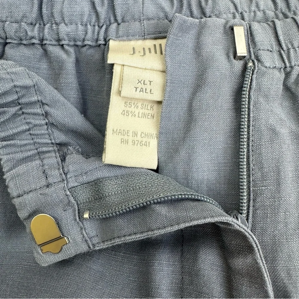 J. Jill Silk Linen High Waisted Wide Leg Pants - Picture 9 of 11
